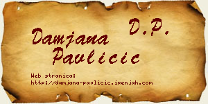 Damjana Pavličić vizit kartica